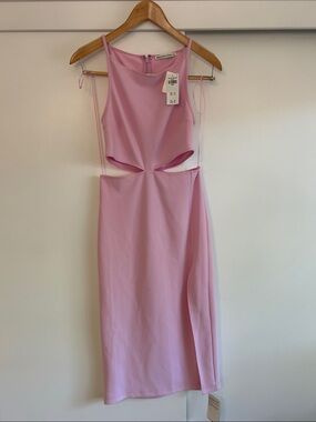 Abercrombie & Fitch Blush Pink Cutout Midi Dress (S)